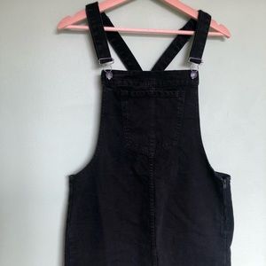 Washed Black Overall Dress